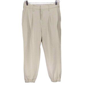 Pleated High-Rise Jogger Women's Just Fab Career Jogger Pants‎ XL Bone